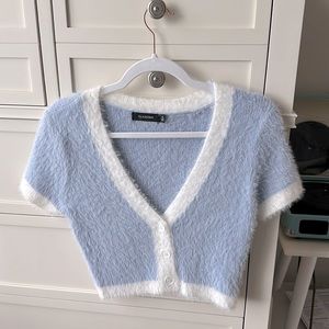 Glassons fuzzy knit crop top